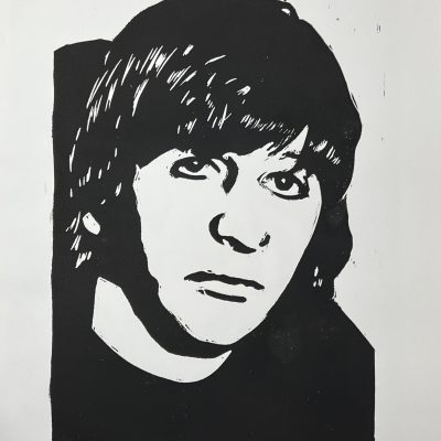 Ringo Starr Linoprint on Paper 9x12 (Black)