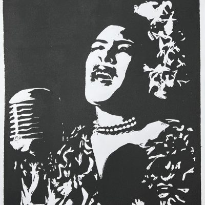 Billie Holiday Linoprint 9x12