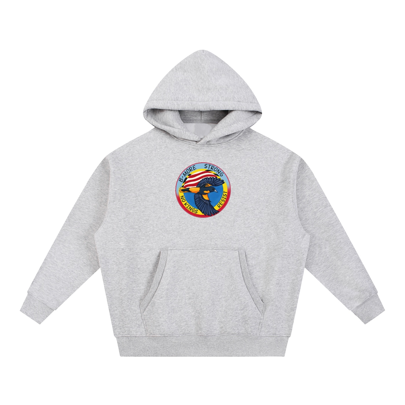 No Kings Essential Oversized Boxy Fit Fleece Hoodie - Image 3