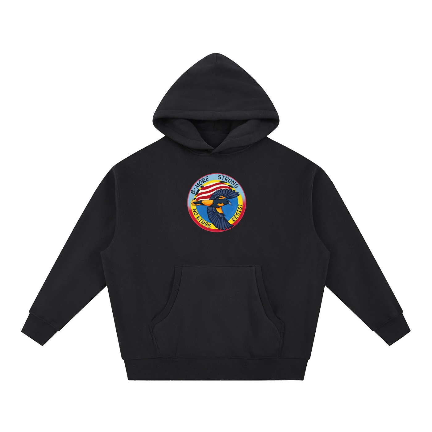 No Kings Essential Oversized Boxy Fit Fleece Hoodie