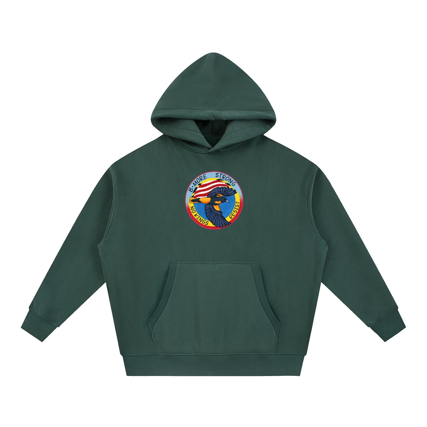 No Kings Essential Oversized Boxy Fit Fleece Hoodie - Image 5