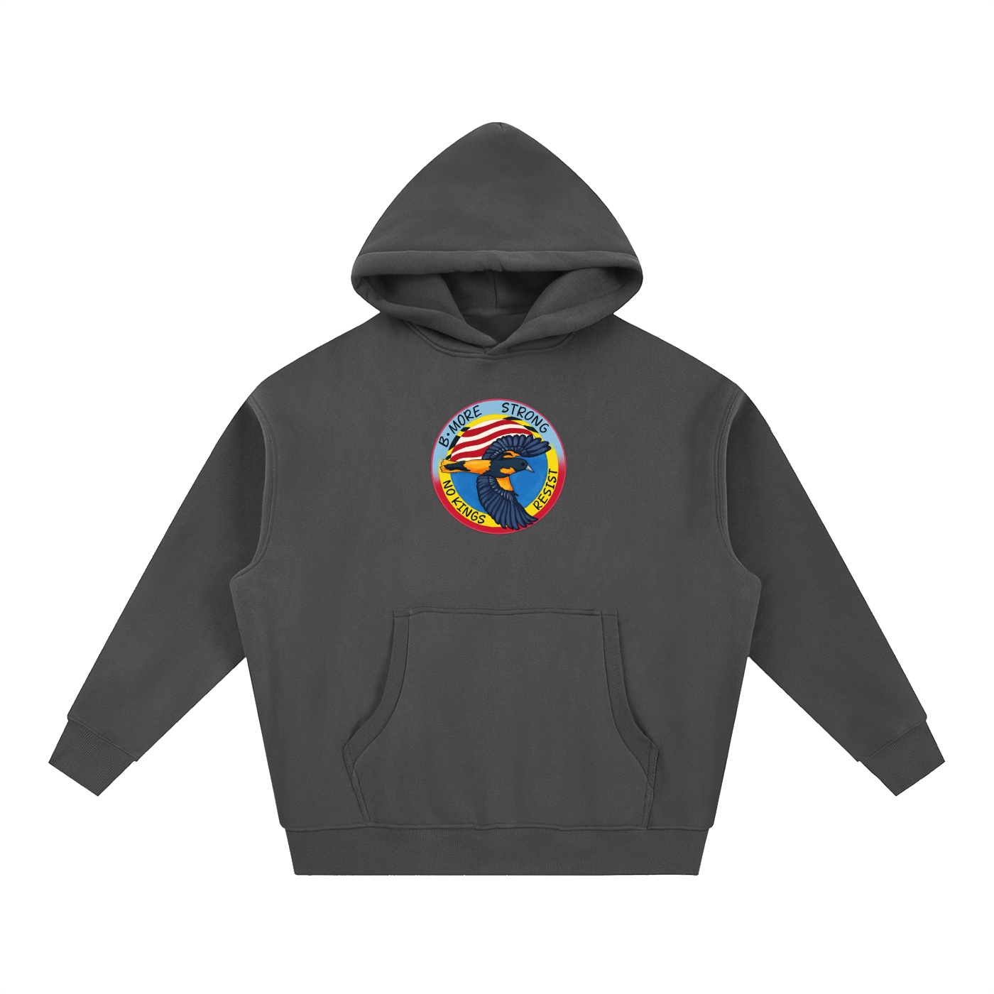 No Kings Essential Oversized Boxy Fit Fleece Hoodie - Image 11