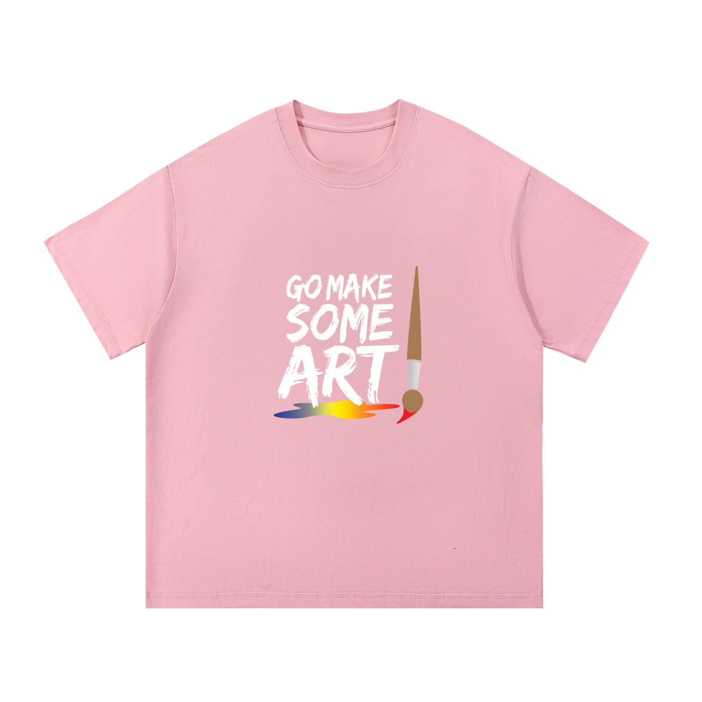 Go Make Some Art Essential Cotton T-Shirt - Image 3